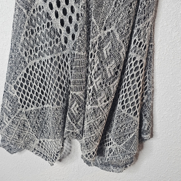 Lily Crochet Knit Button Top Women S Small Y2K Whimsigoth Fairy Grunge Black - Picture 3 of 7